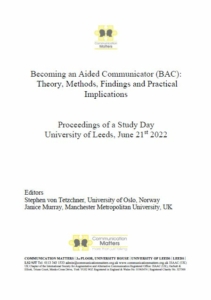Communication Matters BAC Study Day Booklet for Sale - Communication ...